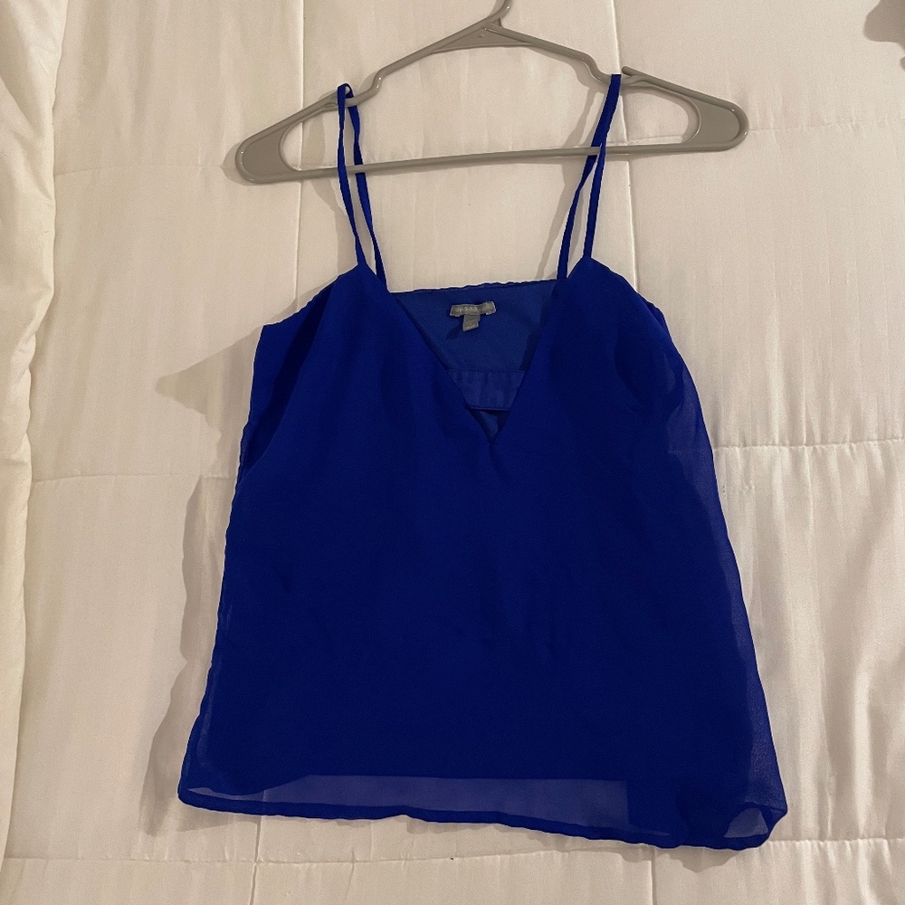 Charlotte Russe Blue Cut Out Tank (Size XS)